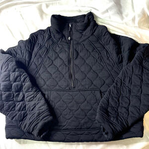 Women's Lululemon Quilted Half-Zip Pullover XL-XXL Black